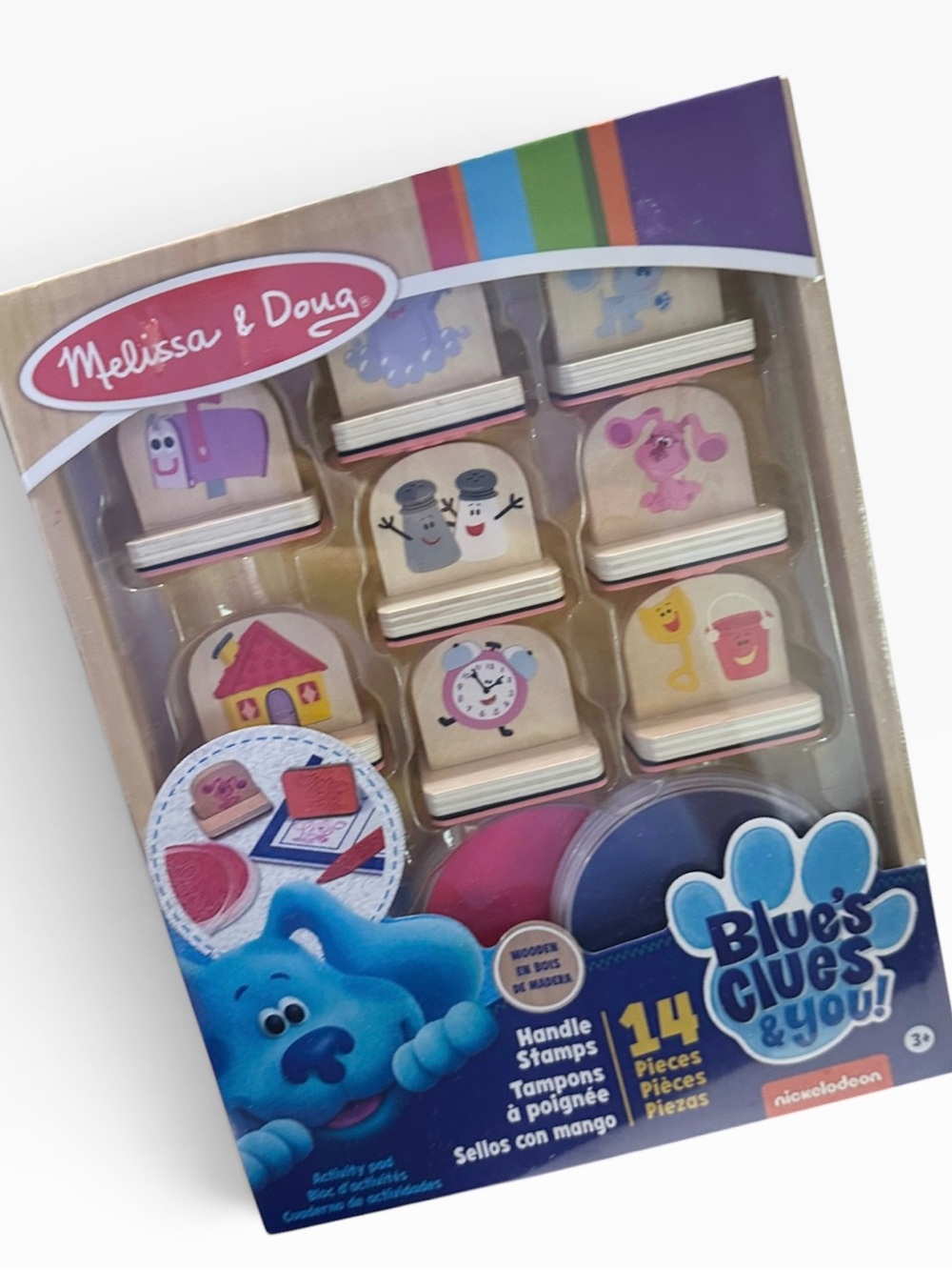 Melissa & Doug Blue's Clues & You! Wooden Handle Stamp Set - Blue